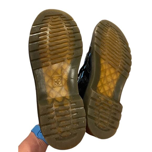 Dr Martens Youth Kids Black Delaney Side Zip Boots Glossy Sz 3 DOC Docs - Picture 11 of 11